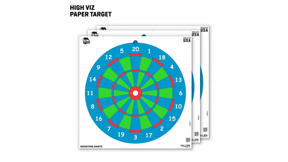EZ-Aim Fun Triggering More Fun Paper Shooting Targets, 12inW x 12inH, 9-Pack, Multi, 15640