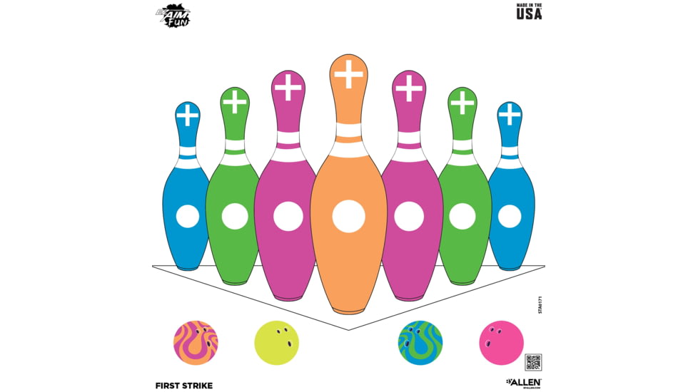 EZ-Aim Fun Triggering More Fun Paper Shooting Targets, 12inW x 12inH, 9-Pack, Multi, 15640