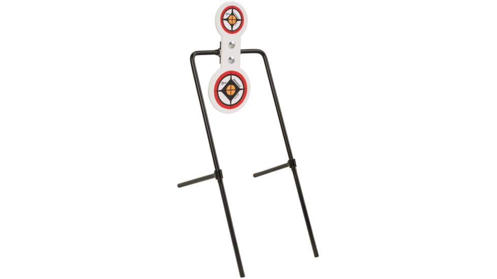 EZ-Aim Hardrock AR500 Round Spinner Targets and Stand, Rimfire Rounds, Centerfire Pistols, White/Red/Black, 7.375W x 21.75H, 15344