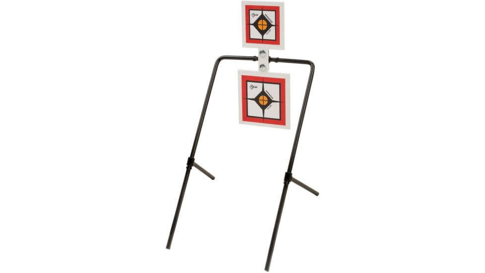EZ-Aim Hardrock AR500 Square Spinner Targets &amp; Stand, Rimfire Rounds &amp; Centerfire Pistols, White/Red/Black, 9.5W x 22.75H, 15365