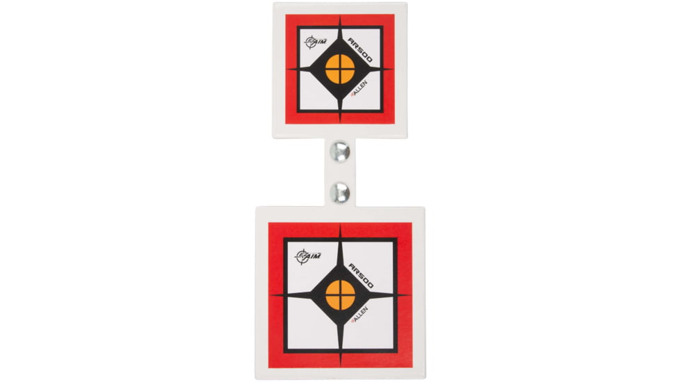 EZ-Aim Hardrock AR500 Square Spinner Targets &amp; Stand, Rimfire Rounds &amp; Centerfire Pistols, White/Red/Black, 9.5W x 22.75H, 15365