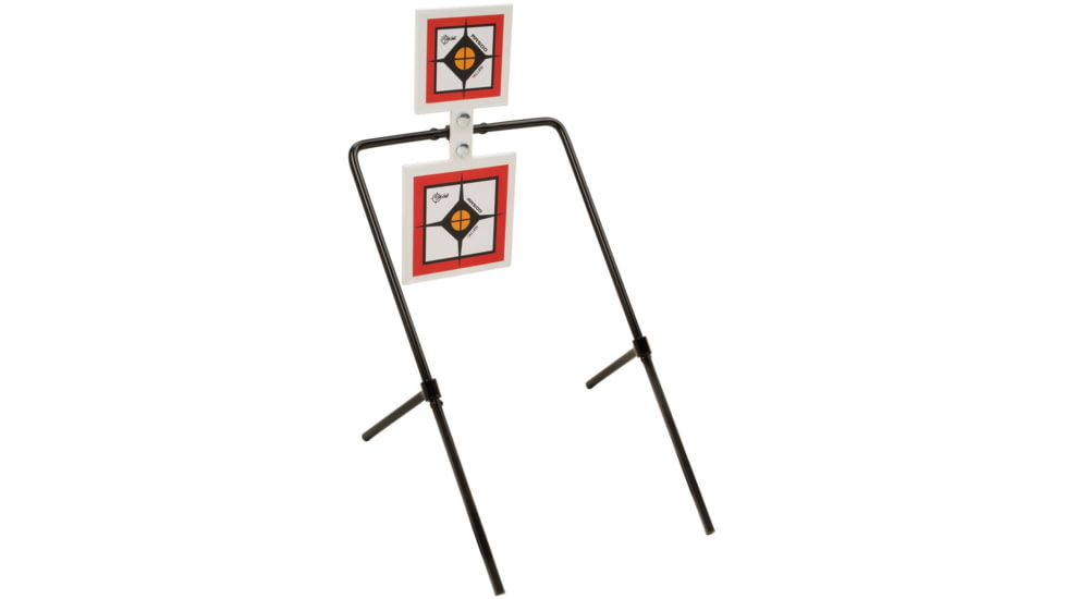 EZ-Aim Hardrock AR500 Square Spinner Targets &amp; Stand, Rimfire Rounds &amp; Centerfire Pistols, White/Red/Black, 9.5W x 22.75H, 15365