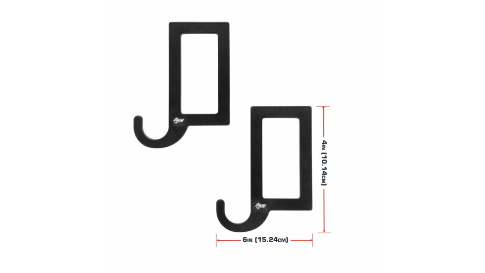EZ-Aim Horizontal Steel Gong Shooting Target Hanging Hook, 2-Pack, Black, 15571