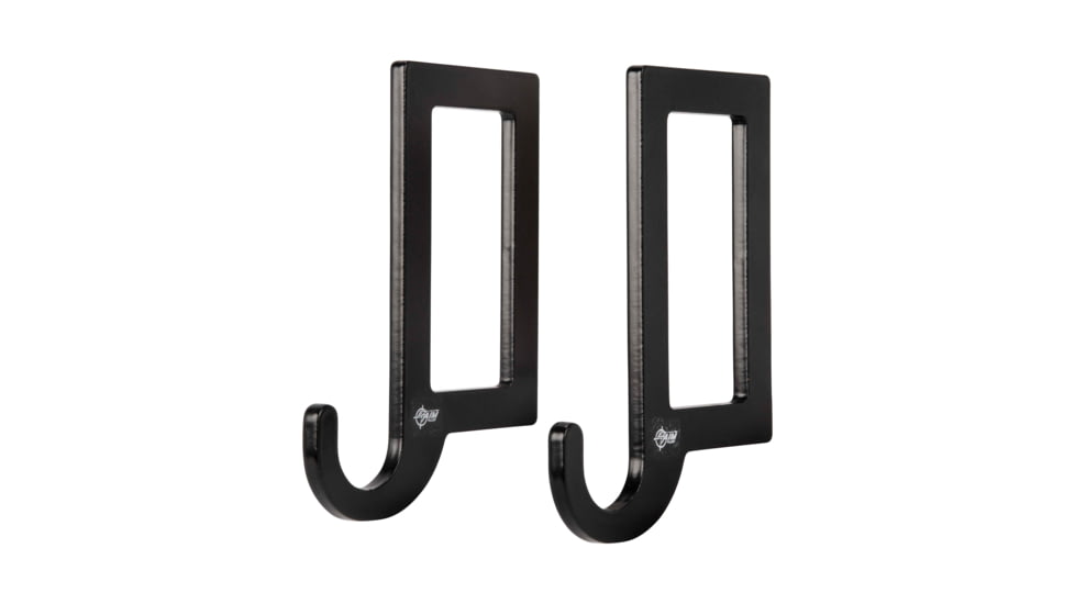 EZ-Aim Horizontal Steel Gong Shooting Target Hanging Hook, 2-Pack, Black, 15571