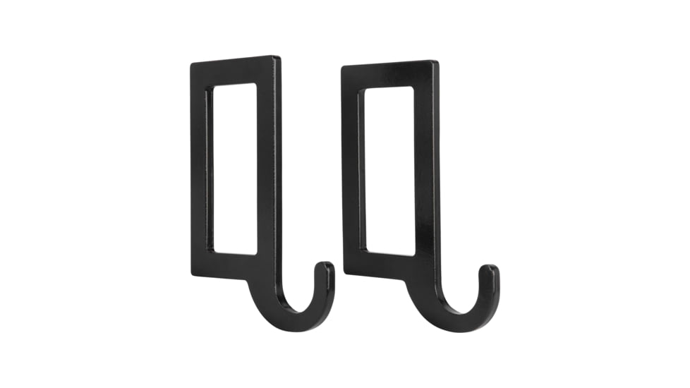 EZ-Aim Horizontal Steel Gong Shooting Target Hanging Hook, 2-Pack, Black, 15571