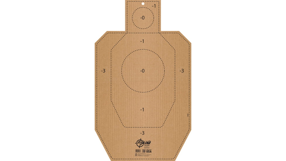 EZ-Aim IPSC IDPA Corrugated Silhouette Paper Shooting Target, 18x 30,in Tan, 15684