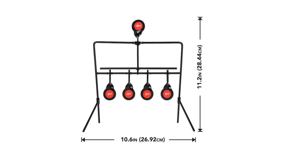 EZ-Aim Metal Resetting Target Set For Plinking, Black, 15285