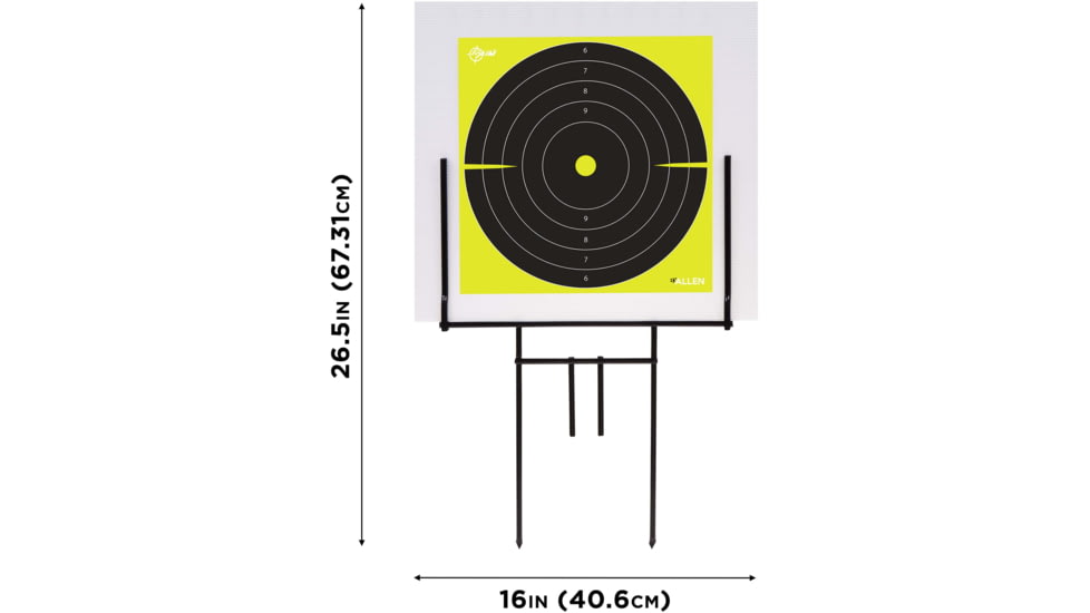 EZ-Aim Portable Range Steel Target Stand and Coroplast Board, Black, 16W x 26.5H, 15309