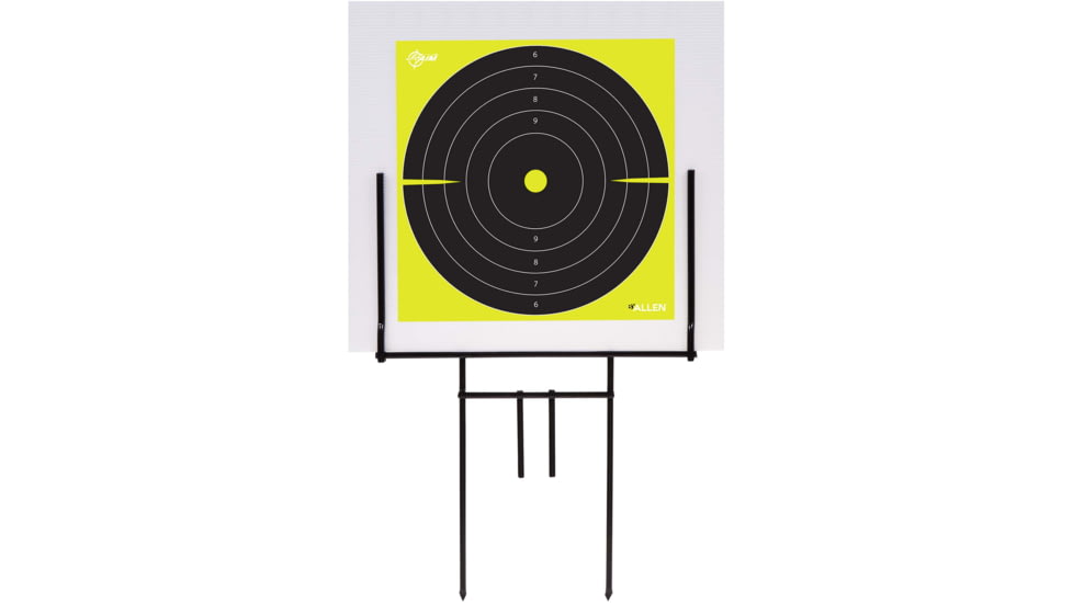 EZ-Aim Portable Range Steel Target Stand and Coroplast Board, Black, 16W x 26.5H, 15309