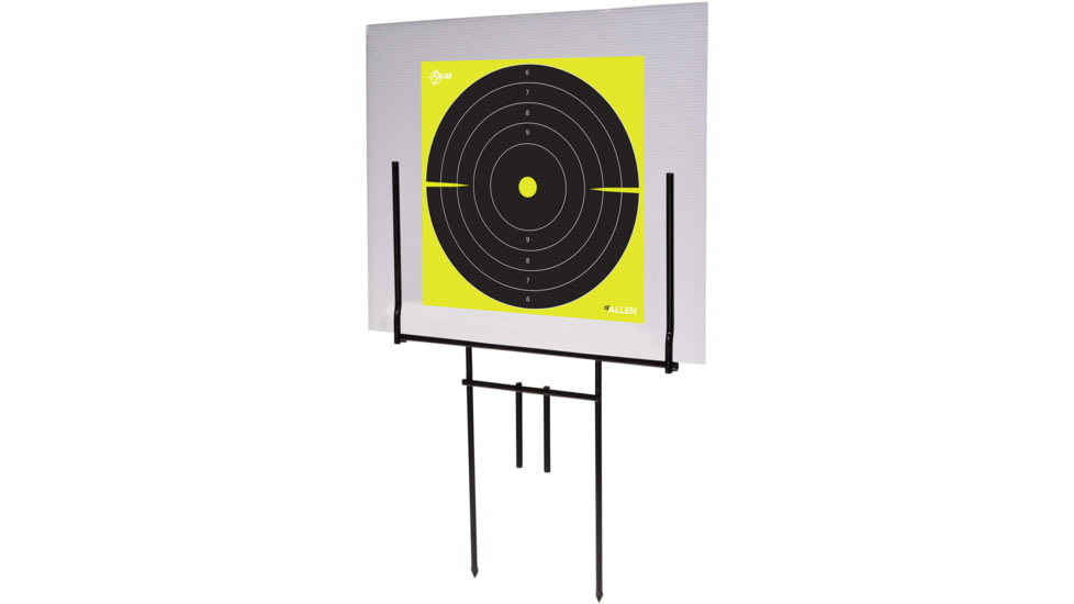 EZ-Aim Portable Range Steel Target Stand and Coroplast Board, Black, 16W x 26.5H, 15309
