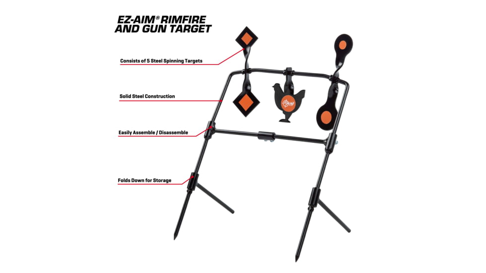 EZ-Aim Rimfire &amp; Airgun Target Kit, Black/Red, 15665