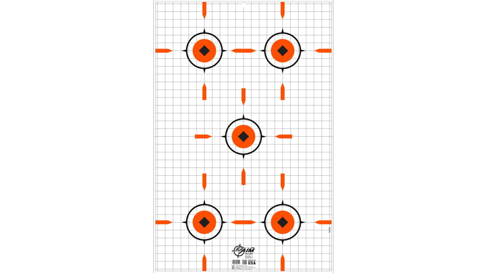 EZ-Aim Sight Grid Shooting Target &amp; Backer, Corrugated, 23 x 35,in White, 15735