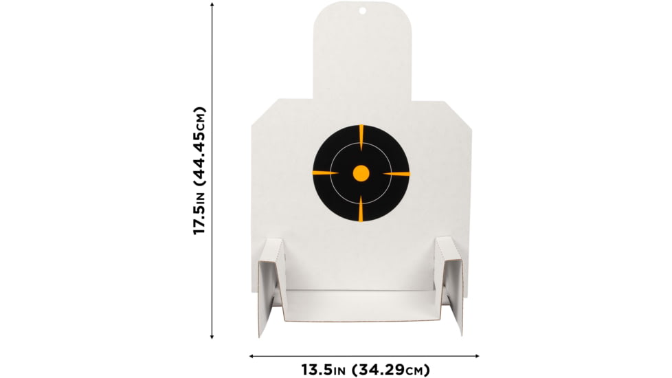 EZ-Aim Silhouette Splash Shooting Kit &amp; Target Stand, 6in Square Adhesive Targets, Black/Orange, 13.5W x 17.5H, 15379