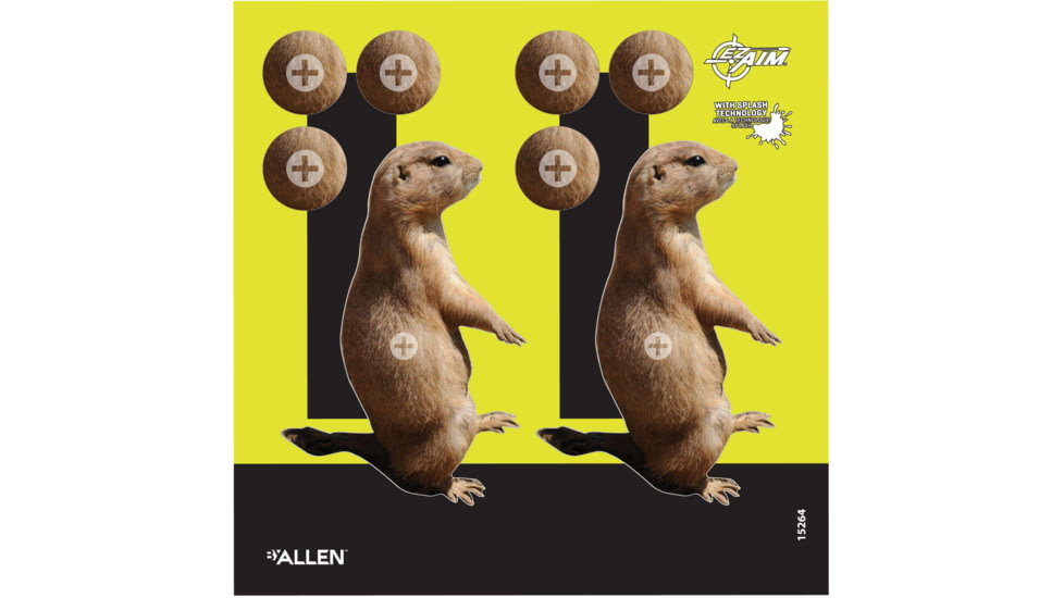 EZ-Aim Splash Non-Adhesive Prairie Dog Target, Green, 8X8, 15264