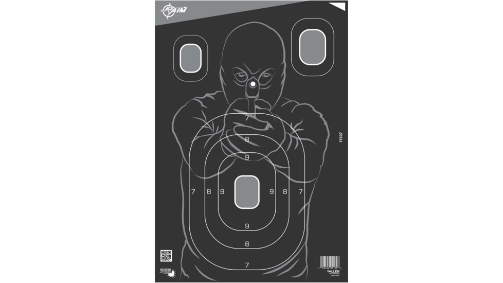 EZ-Aim Splash Silhouette Targets 12x18, 100 Pack, Black, 15307