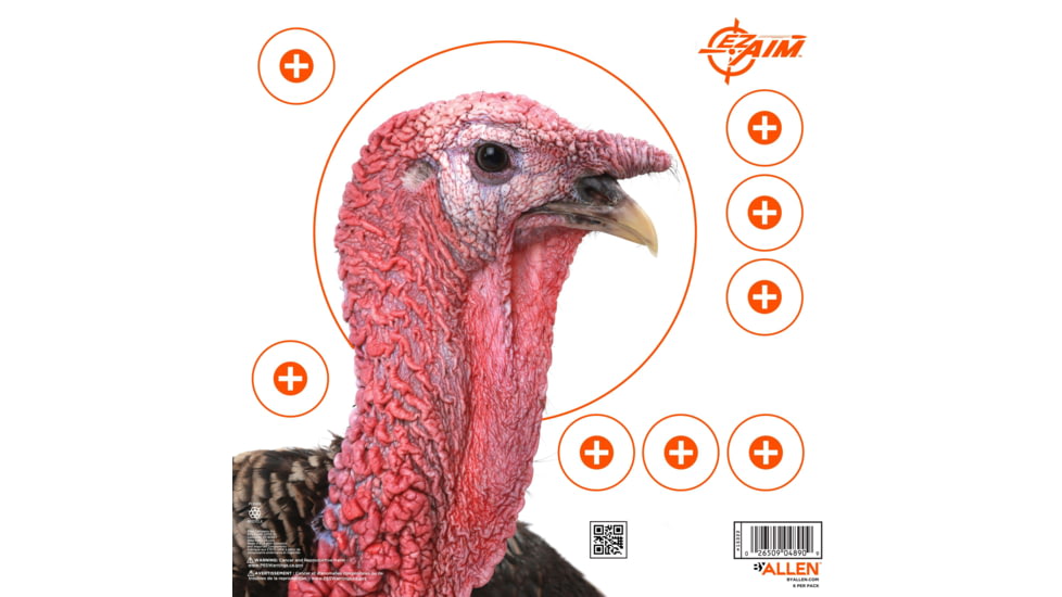 EZ-Aim Turkey Target, 6-Pk, 12X12, 15322