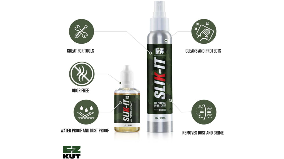 EZ Kut Slik-It All Purpose Lubricant, 1oz, Grey, Small, SLK01