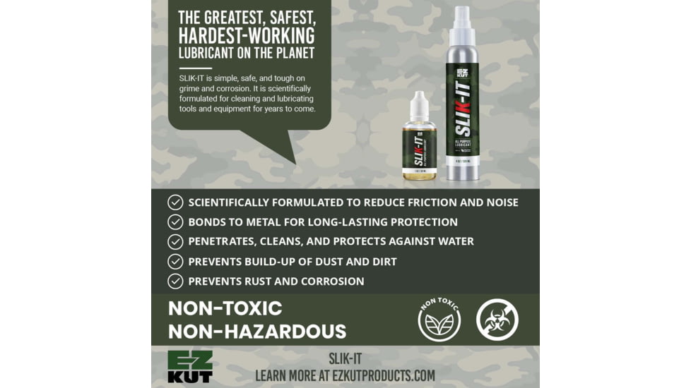 EZ Kut Slik-It All Purpose Lubricant, 1oz, Grey, Small, SLK01