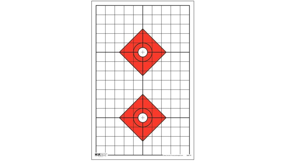 EZ2C Targets Style 13 Targets,11x17in,Red and Black Ink,Pack of 25 EZ2C013