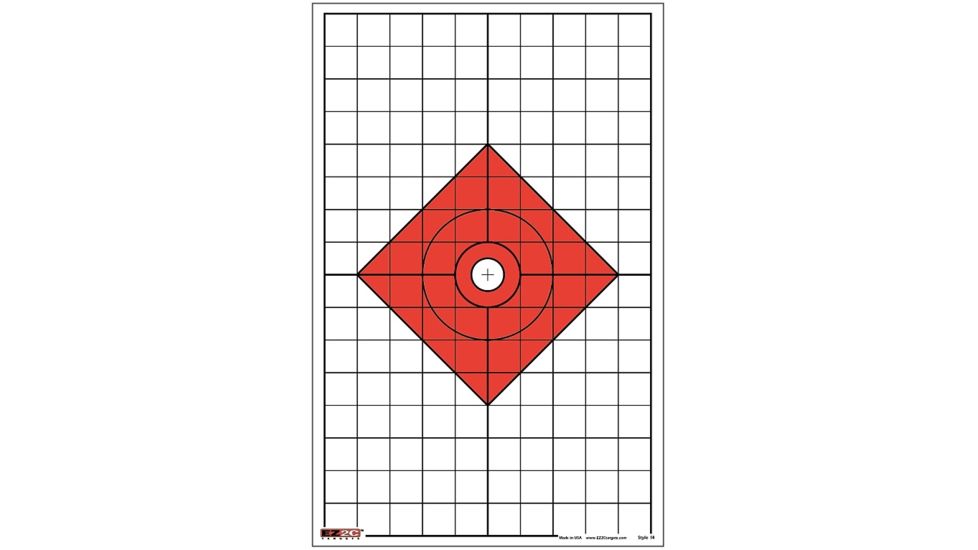 EZ2C Targets Style 14 Targets,11x17in,Red and Black Ink,Pack of 25 EZ2C014