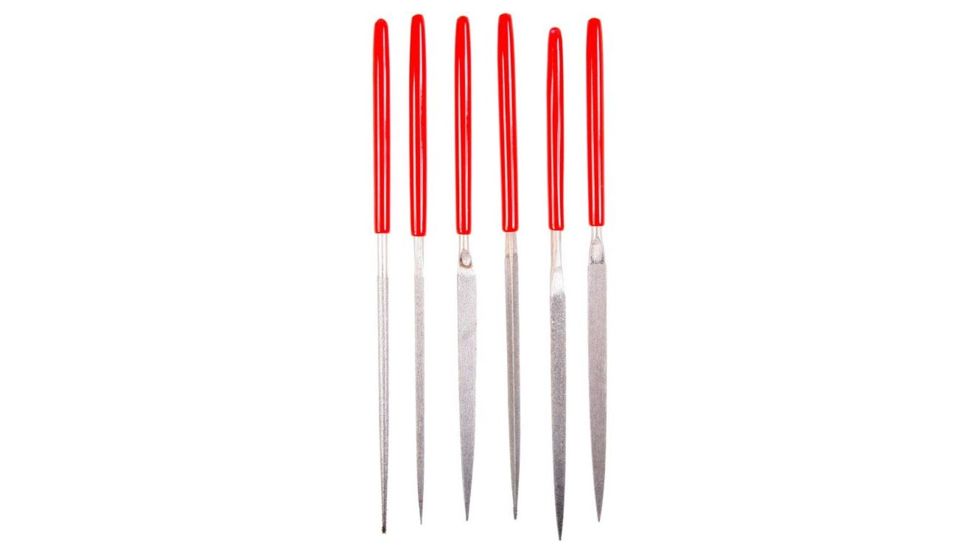 EZE-LAP 6 Coarse File Set, Round, Square, Three Square, Half Round, Flat/Warding, Knife, Purple, 600C