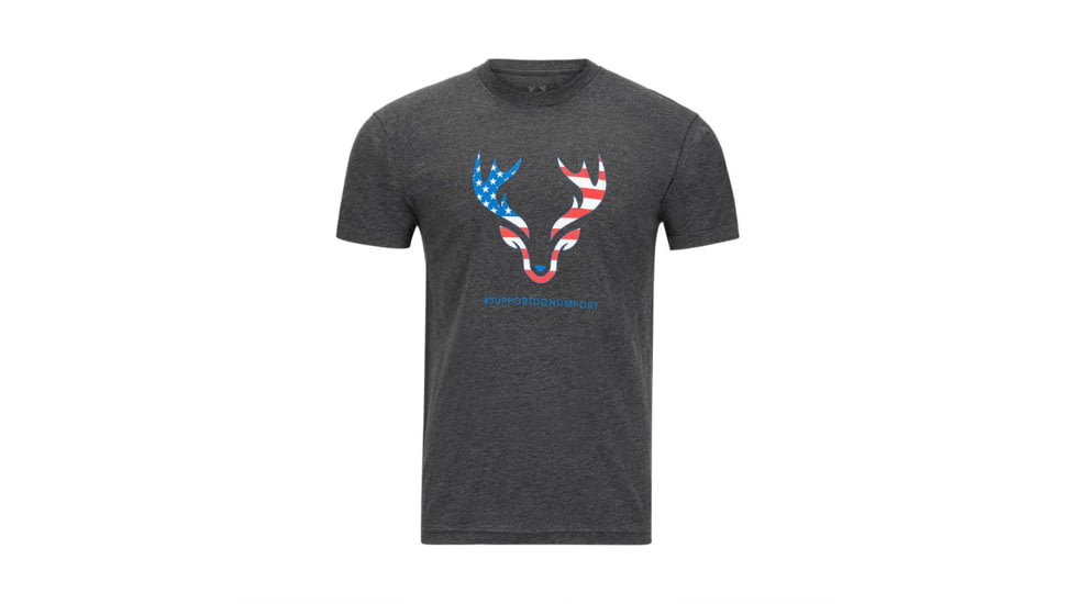 Forloh SupportDontImport Unisex Tees, Heather Black, 2XL, UTPSS1131-HB-2XL