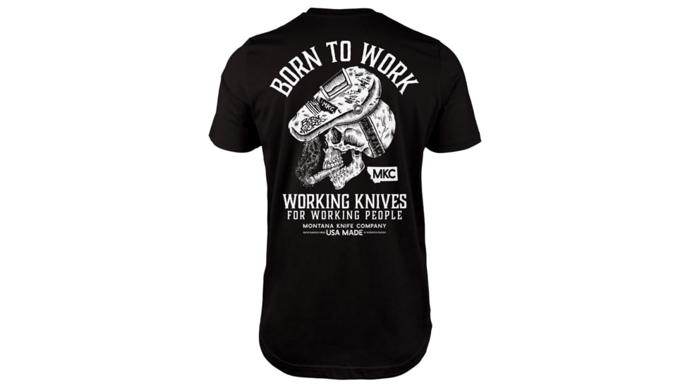 Montana Knife Company MKC BORN TO WORK TEE 39CA2B9D, MEDIUM, MKC-000762