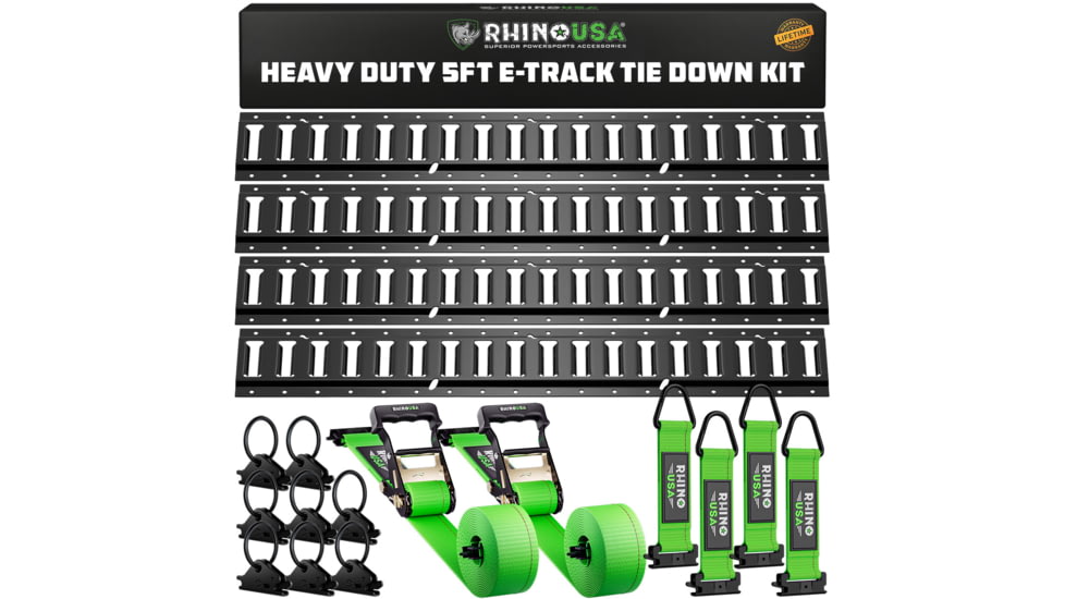 Rhino USA Ultimate E-Track Tie-Down Kit 2B3F62C7, TD-ETKIT-RAIL14