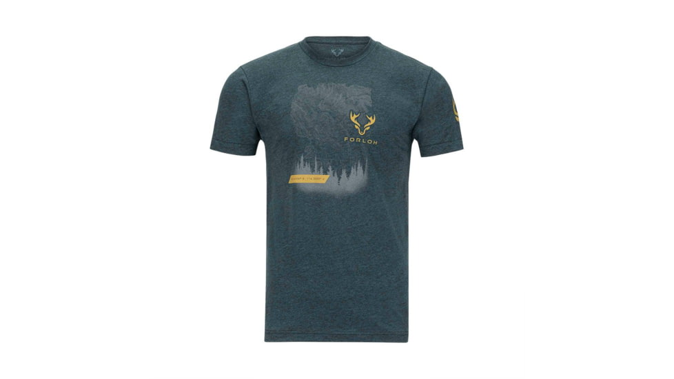 Forloh Tamarack Unisex Tees, Black Aqua, L, 10731V2-BA-L