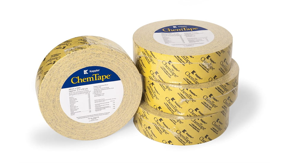 MIRA Safety Kappler ChemTape Chemical Resistant Tape, 60yd x 2in, Yellow, 1 per Pack, CHEMTAPE