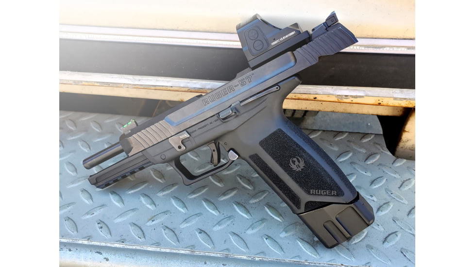 USED F5 MFG Magazine Extention, Ruger 57, 5.7x28mm, +5 Rounds, w/Optics Plate Kit, Black, F5-R57P5OP-BLK, EDEMO1, Used, Condition Fair, Missing Item