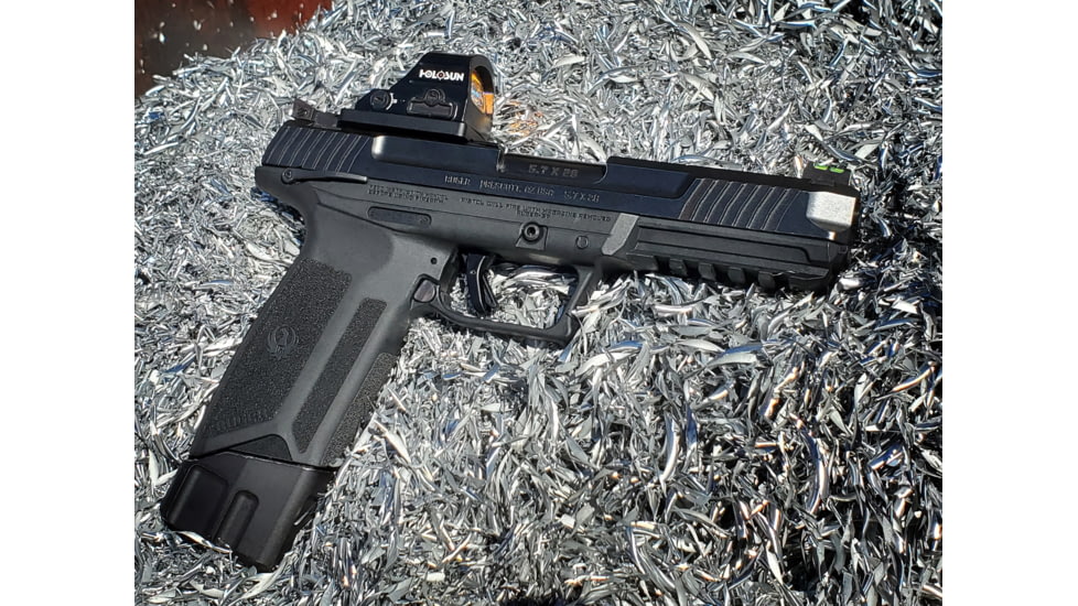 USED F5 MFG Magazine Extention, Ruger 57, 5.7x28mm, +5 Rounds, w/Optics Plate Kit, Black, F5-R57P5OP-BLK, EDEMO1, Used, Condition Fair, Missing Item