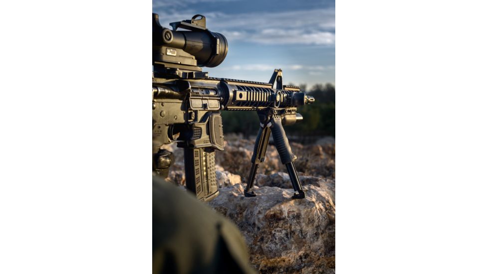 FAB Defense 2nd Gen Bipod-Foregrip with Built-in Tactical Light, Black, FX-TPODG2SLB