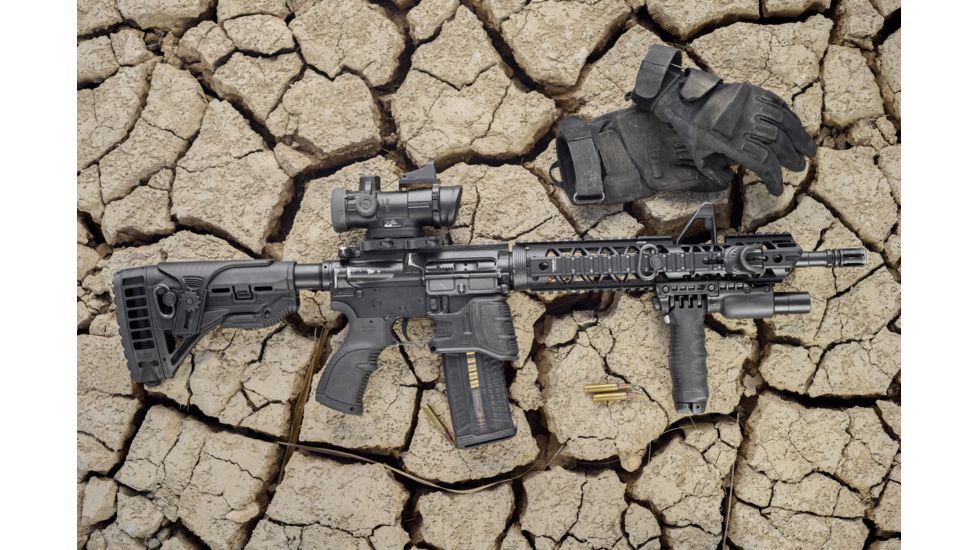 FAB Defense 2nd Gen Bipod-Foregrip with Built-in Tactical Light, Black, FX-TPODG2SLB