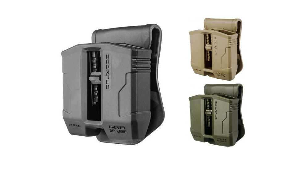 FAB Defense 9mm Steel Magazine Pouch, Black, Flat Dark Earth, OD Green