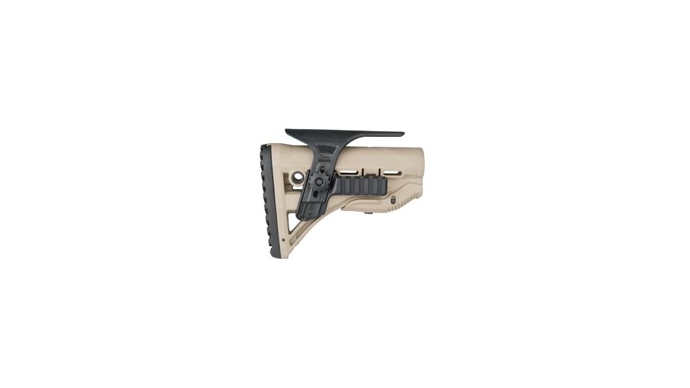 FAB Defense Adjustable Cheek Riser with Picatinny Rail for GL-Shock, Flat Dark Earth FX-GSPCPT