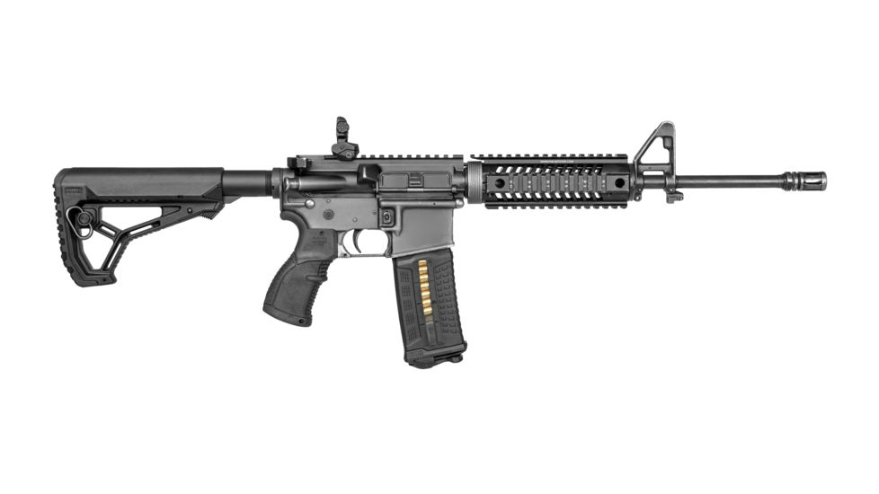 FAB Defense AR-15/M4 Skeleton Style Buttstock For Mil-Spec/Commercial Tubes, Black, GL-Core, FX-GLCOREB
