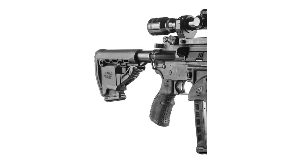 FAB Defense AR-15 Survival Buttstock w/Built-in Mag Carrier, Black, GL-MAG, EDEMO1