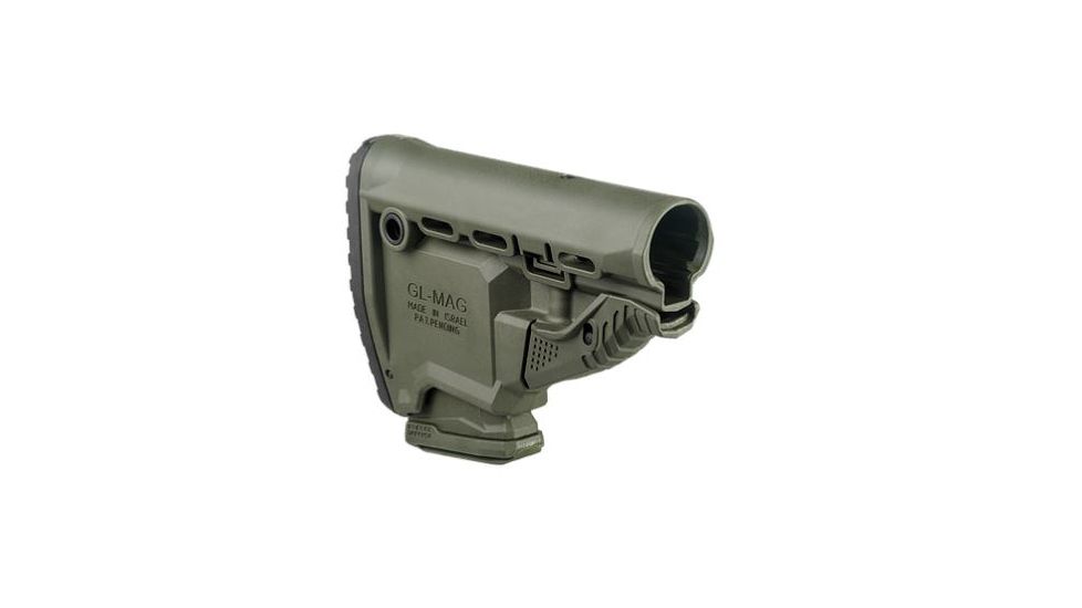FAB Defense AR-15 Survival Buttstock w/Built-in Mag Carrier, OD Green, GL-MAG-OD