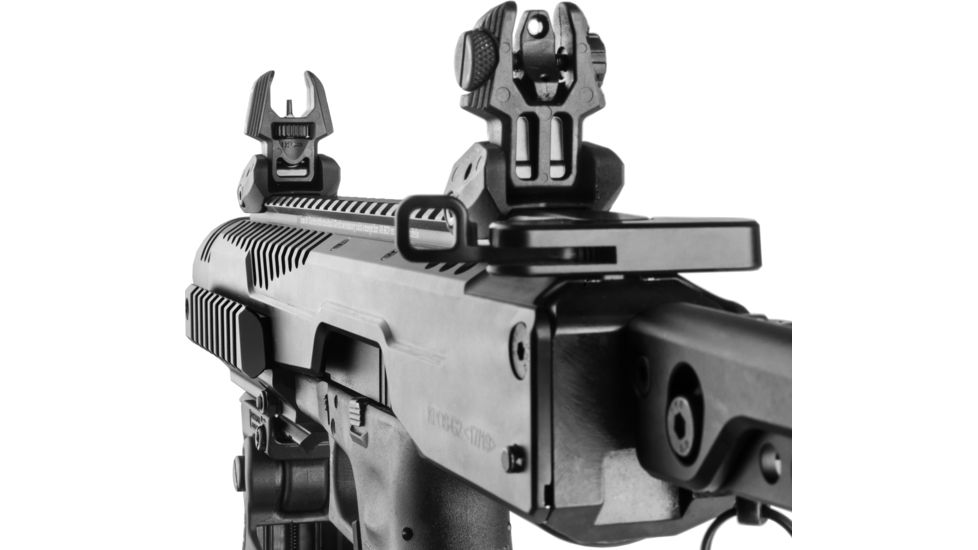 FAB Defense Top Mounted Deployable Front and Rear Sight, Black, FX-FRBSKIT