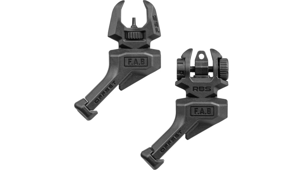 FAB Defense Top Mounted Deployable Front and Rear Sight for Left Hand, Black, fx-frbsoslhb