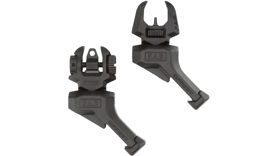 FAB Defense Top Mounted Deployable Front and Rear Sight for Right Hand, Black, fx-frbsosb