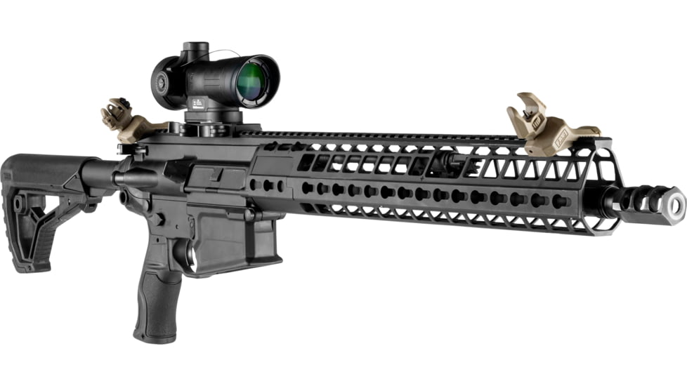 FAB Defense Top Mounted Deployable Front and Rear Sight for Right Hand, Flat Dark Earth, fx-frbsost