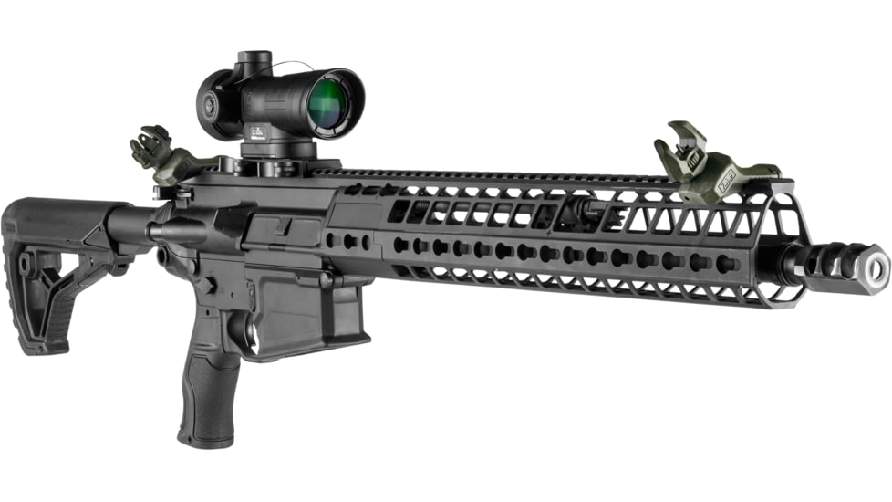 FAB Defense Top Mounted Deployable Front and Rear Sight for Right Hand, OD Green, fx-frbsosg