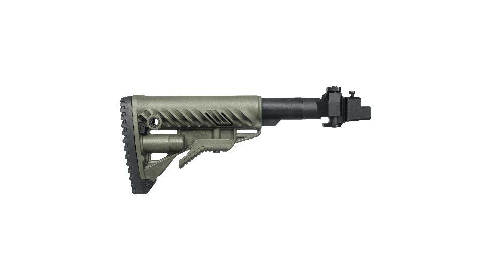 FAB Defense Galil-Style Folding, Collapsible Buttstock for AK47 - Metal Joint, OD Green, FX-M4AKG