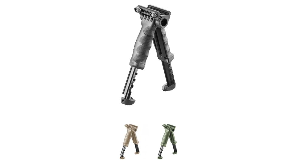 FAB Defense Gen-II Vertical Foregrip w/ Integrated Adjustable QR Bipod, Black, Flat Dark Earth, OD Green