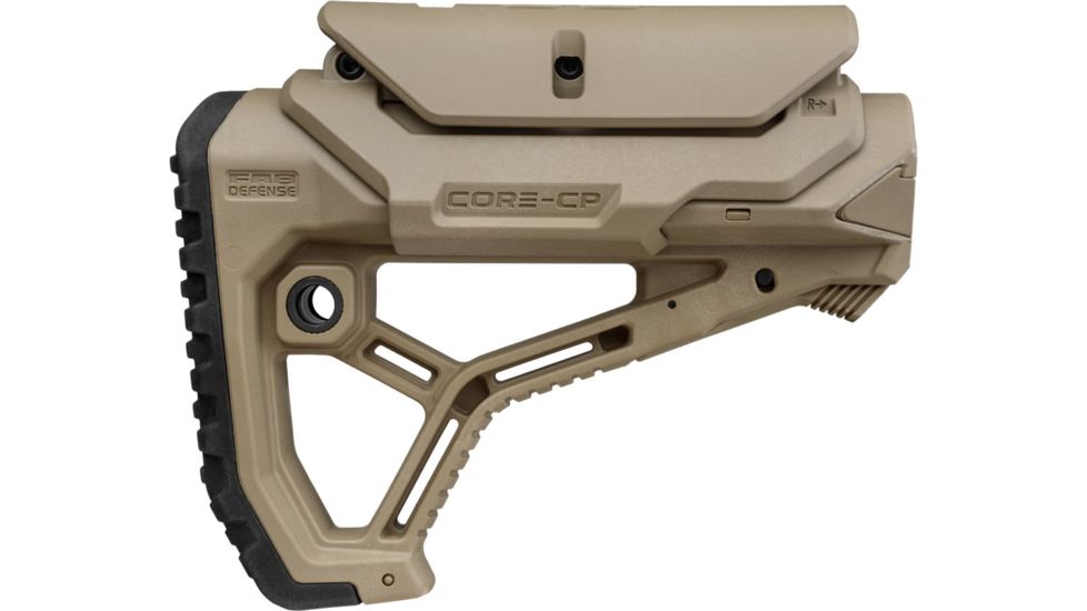 FAB Defense GL-CORE CP AR-15 Buttstock for Mil-Spec and Commercial Tubes, Flat Dark Earth, FX-GLCORECPT