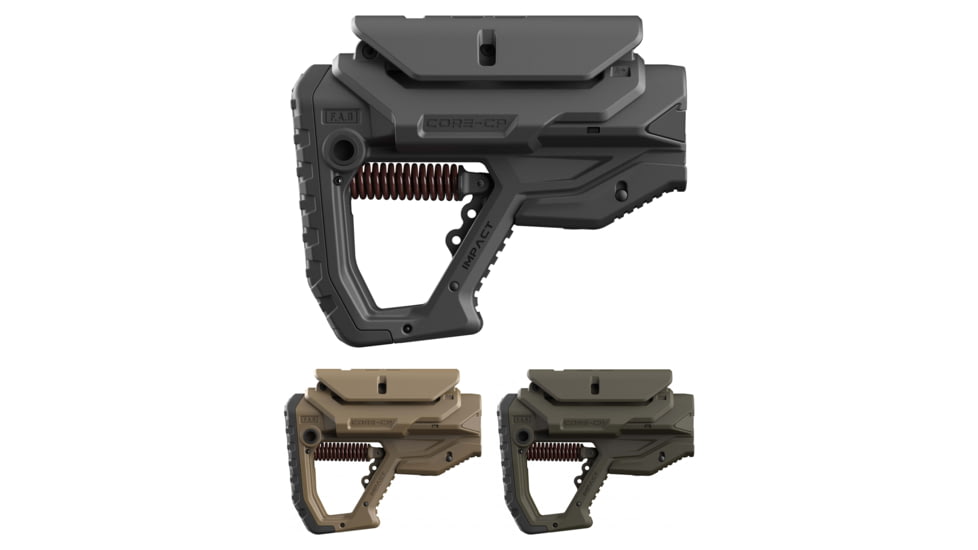 FAB Defense GL-Core Impact CP Buttstock, Black, Flat Dark Earth, OD Green