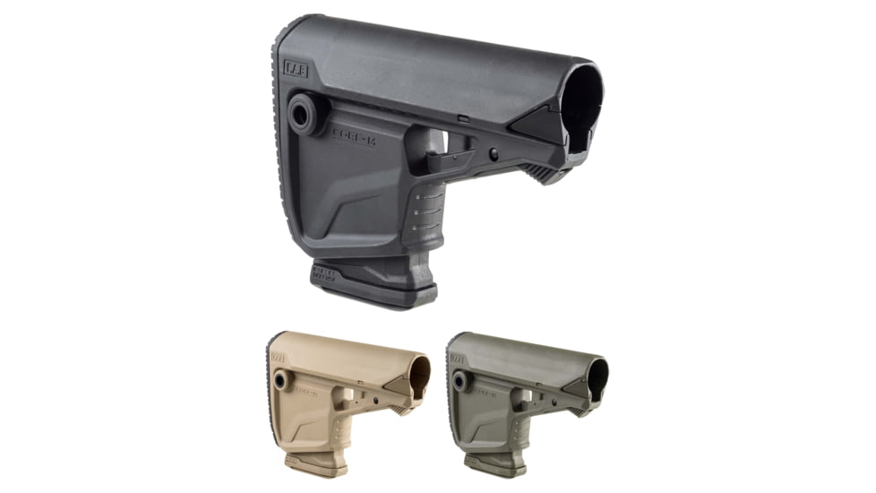 FAB Defense GL CORE MAG CP - M4 Survival Buttstock w/ Built-in Mag Carrier, Black, Flat Dark Earth, Olive Drab Green