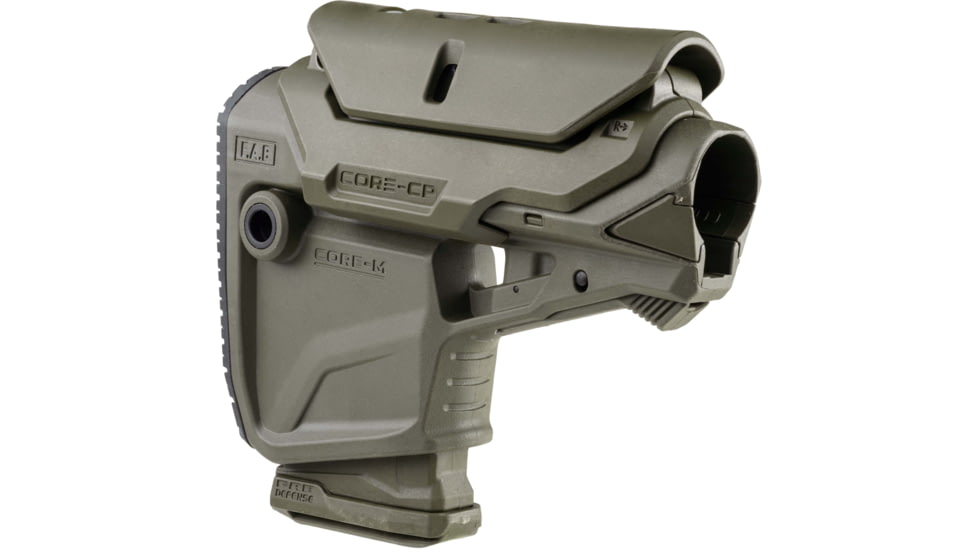 FAB Defense GL CORE MAG CP - M4 Survival Buttstock w/ Built-in Mag Carrier, Olive Drab Green, fx-glcoremagcpg